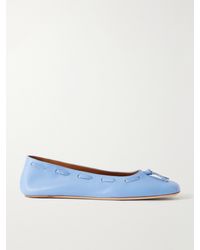 STAUD - Milo Leather Ballet Flats - Lyst
