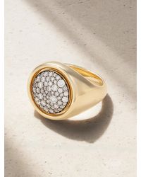 Lucy Delius - Rhodium-Plated 14-Karat Recycled Diamond Ring - Lyst