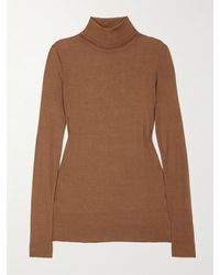 Lemaire - Seamless Ribbed-Knit Turtleneck Top - Lyst