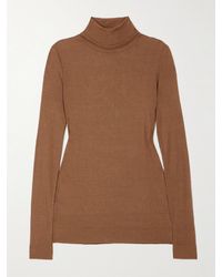 Lemaire - Seamless Ribbed-Knit Turtleneck Top - Lyst