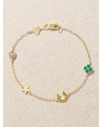 Alison Lou - Lucky By The Yard Armband Aus 14 Karat Mit Emaille Und Diamant - Lyst
