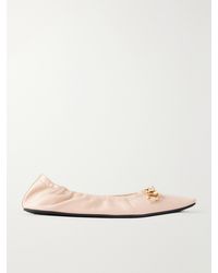 Gucci - Prima Horsebit-Embellished Leather Ballet Flats - Lyst