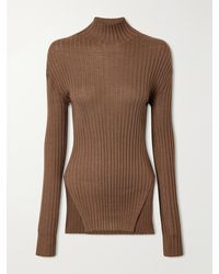 KHAITE - Vinci Wool And Silk-Blend Turtleneck Sweater - Lyst