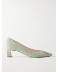 Roger Vivier - Belle Vivier Trompette 45 Suede Pumps - Lyst