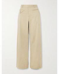 St. Agni - Origami Organic Cotton-Blend Wide-Leg Pants - Lyst