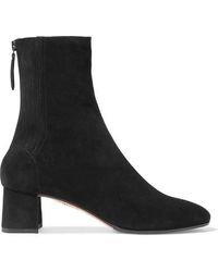 aquazzura verbier leather sock boots