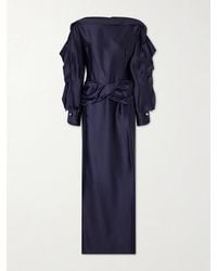 Lanvin - Ruffled Gathered Satin Gown - Lyst