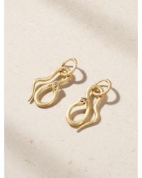 Ileana Makri - Jungle Snake 18-Karat Diamond Hoop Earrings - Lyst