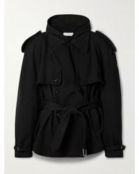 Marie Adam-Leenaerdt - Hooded Double-Breasted Belted Cotton-Jersey Jacket - Lyst