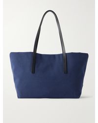 Kallmeyer - Driving Leather-Trimmed Canvas Tote - Lyst