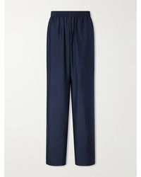 Gucci - Silk-Poplin Mid-Rise Wide-Leg Pants - Lyst