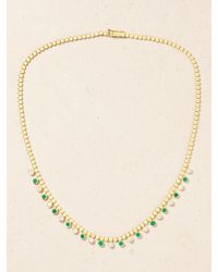 Jennifer Meyer - Kette Aus 18 Karat Mit Smaragden Und Diamanten - Lyst