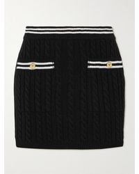 Alessandra Rich - Cable-Knit Cotton Mini Skirt - Lyst