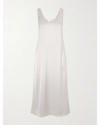 Leset - Barb Satin Midi Dress - Lyst