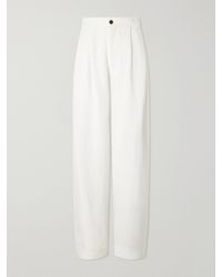 Jamie Haller - Tapered Linen-Blend Pants - Lyst