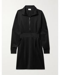 Moncler - Pleated Ponte Mini Dress - Lyst