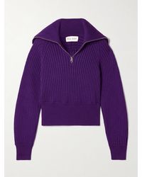 High Sport - Chester Pullover Aus Einer Gerippten Baumwollmischung Mit Reißverschluss - Lyst