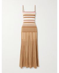 Faithfull the Brand - Esenia Maxikleid Aus Einer Gestreiften Baumwollmischung Mit Plissee - Lyst