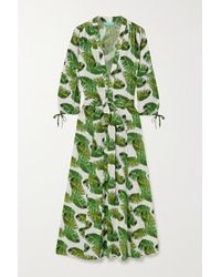 Melissa Odabash Margo Sommermantel Aus Bedrucktem Voile Mit Bindegürtel - Weiß