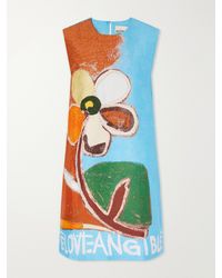 ALÉMAIS - Lenny Embellished Printed Linen-Blend Mini Dress - Lyst