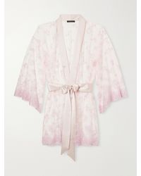 Kiki de Montparnasse - Juliette Laced Silk Robe - Lyst