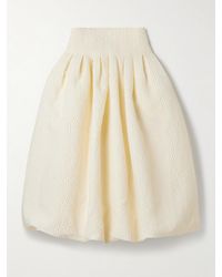 Sea - Fayetta Pleated Cloqué Midi Skirt - Lyst