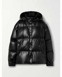 Stella McCartney - Net Sustain Hooded Quilted Padded Vegetarian Leather Jacket - Lyst