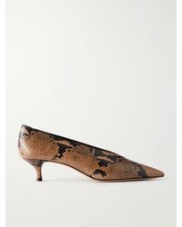 Le Monde Beryl - Babouche 40 Snake-Effect Leather Pumps - Lyst