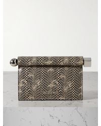 Jacquemus - The Pochette Kleine Clutch Aus Leder Mit Schlangeneffekt - Lyst