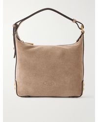 Tod's - Sacca Mini Suede Shoulder Bag - Lyst