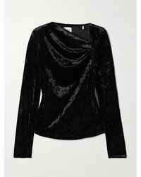 Isabel Marant - Baixa Oberteil Aus Samt Mit Raffungen - Lyst