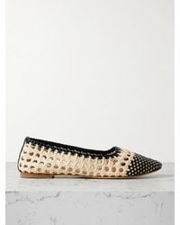 STAUD - Nell Woven Leather Ballet Flats - Lyst