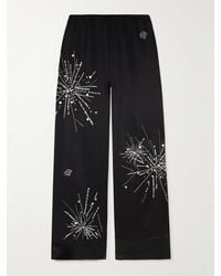 BERNADETTE - Pantalon De Pyjama En Satin De Soie Mélangée À Sequins Louis - Lyst