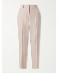 Loro Piana - Dermot Cropped Wool And Cashmere-Blend Flannel Straight-Leg Pants - Lyst