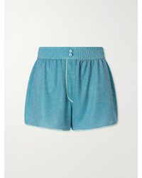 Oséree - Lumiere Metallic Lurex Shorts - Lyst