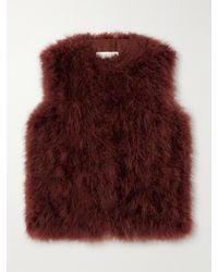 Yves Salomon - Feather-Embellished Silk Vest - Lyst
