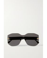 Fendi Blue And Brown Tropical Shine Aviator Sunglasses | Lyst Australia