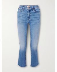 Mother - The Insider Crop Step Fray High-Rise Bootcut Jeans - Lyst