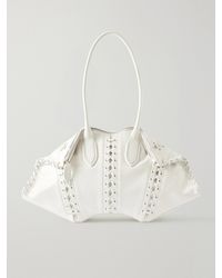McQueen - Manta Tie-Detailed Leather Shoulder Bag - Lyst