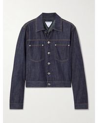 Bottega Veneta - Intrecciato Suede-Trimmed Denim Jacket - Lyst