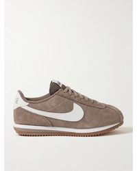 Nike - Cortez Vintage Leather-Trimmed Brushed-Suede Sneakers - Lyst