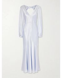Gabriela Hearst - Peyton Knotted Cut-Out Satin-Silk Maxi Dress - Lyst
