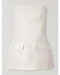 TOTEME - Strapless Darted Wool And Silk-Blend Crepe Bustier Top - Lyst