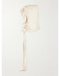 Kallmeyer - Elif Asymmetric Ruched Woven Blouse - Lyst