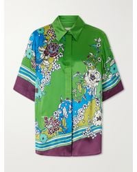 ALÉMAIS - Nanci Printed Silk-Satin Shirt - Lyst