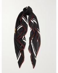 Saint Laurent - Printed Modal And Cashmere-Blend Scarf - Lyst