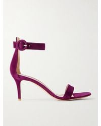 Gianvito Rossi - Portofino 70 Suede Sandals - Lyst