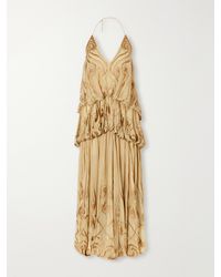 Zimmermann - Momentum Ruffled Printed Silk Maxi Dress - Lyst