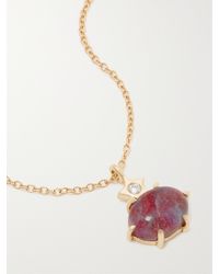 Andrea Fohrman - Collier En Or 14 Carats (585/1000) Kyanite Et Diamant Mini Cosmo - Lyst