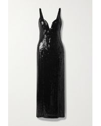 Galvan London Savannah Sequined Tulle Maxi Dress - Black